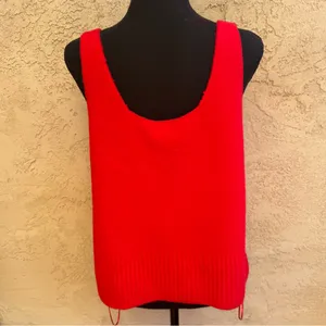 NWT A New Day Red Knit Sweater Tank Top thumbnail 5