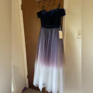 Fairy starfall ball velvet ombré tulle ballgown thumbnail 2