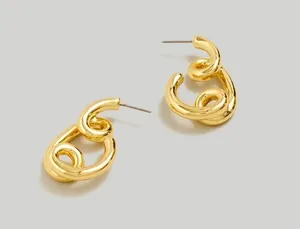 NEW! Madewell Looped Tube Large Hoop Earrings thumbnail 1