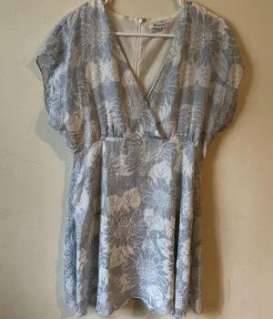 Madewell Crossover Mini Dress in Sunflower Season, Size 12 thumbnail 5