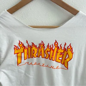 Thrasher off-the-shoulder skater graphic tee thumbnail 2
