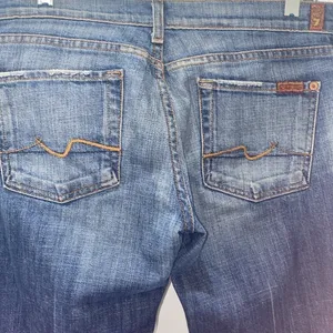 7 for All Mankind vintage boot cut denim. Distressed pockets. EUC. Size 30. thumbnail 5