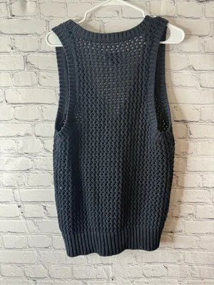 Maeve Tammie Jo mesh Knit Button-Front womens Sweater Vest small thumbnail 5