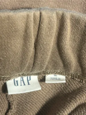 Gap VintageSoft Fleece Wide Leg Sweatpants Lounge Pants Taupe Beige Medium Guc thumbnail 3