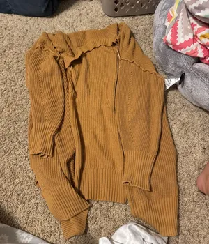 arizona cardigan mustard color thumbnail 1