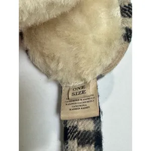 Burberry London Nova Check Cashmere Earmuffs Beige Black One Size thumbnail 2