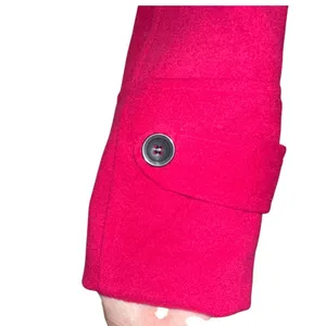 Valerie Stevens Pink Peacoat Jacket Women's Medium Double Breasted Fuchsia Coat thumbnail 2