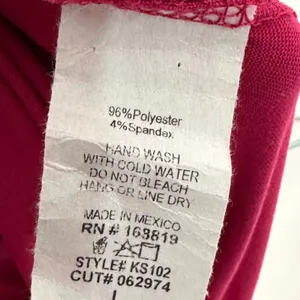 2 Saints Magenta‎ Pink Wide Leg Palazzo Pants High Rise Pleated KS102 Large thumbnail 4