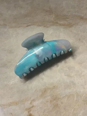 Blue Marble Hair Claw Clip - Women Accessories thumbnail 2