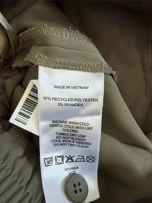 Quince Stretch Crepe Ankle Pants Size 8 Olive Green Pull On Work Pants thumbnail 6