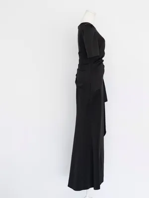 Xscape - ruffle puff-sleeve evening gown thumbnail 5