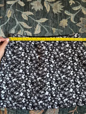Tranquility Black & White Floral Print Active Women's Skort Size M thumbnail 3