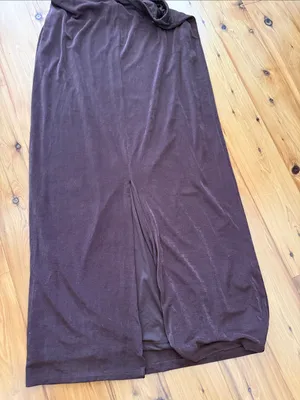 Isla south moon under NWT large Stretch Maxi Skirt in Dark Brown thumbnail 7
