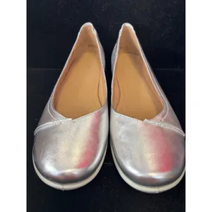 Hotter Robyn II Silver Metallic Leather Ballet Flats Shoes Womens 9.5 US 7.5 UK thumbnail 8