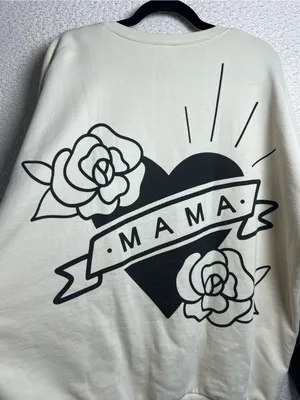 Brixton Phoenix Women’s Mama Tattoo Heart Oversized Sweatshirt Size L/XL thumbnail 8