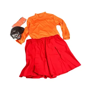 Halloween Orange and Red Skirt Set Size XL thumbnail 2