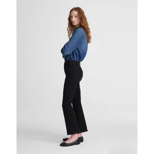Madewell The Flare Crop Jean in Super Stretch Denim Black Frost US 28 NWT thumbnail 3