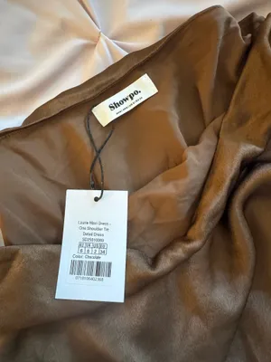 Showpo brown satin maxi dress thumbnail 5