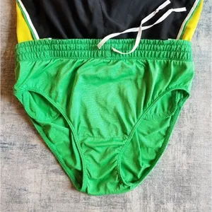 Womens Nike Dri Fit Tempo Running Shorts Black Yellow Green Size XS thumbnail 4