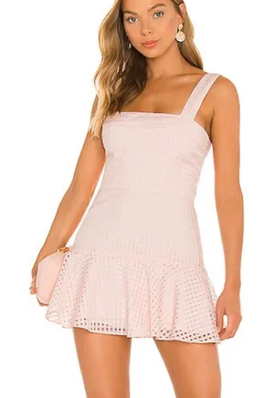Amanda Uprichard NWOT Annalise Mini Dress in Blush Pink thumbnail 1