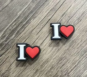 I Heart I Love Charm For Crocs Shoe Charms - 2 Pieces thumbnail 1