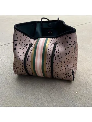Taylor Gray Striped&Animal Print tote bag with Wallet Chain thumbnail 4