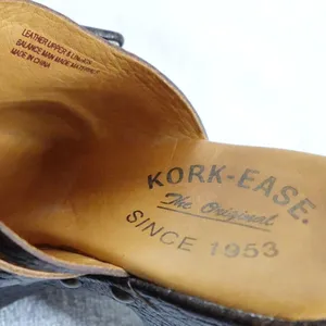 Kork-Ease Dark Chocolate Brown Leather Buckle High Heel Mule Clogs Size US 6 thumbnail 4