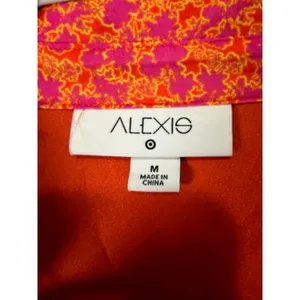 ALEXIS Target Orange‎ Pink Floral Dress Flutter Resort Vacation Feminine Medium thumbnail 5