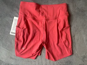 Lululemon Fast and Free High-Rise Short 6" *5 Pocket Desert Red Size 10 thumbnail 3