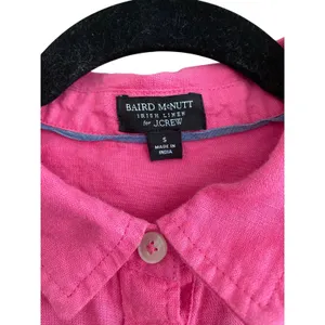 J. Crew Baird McNutt Irish Linen Shirt Dress Pink Size Small thumbnail 4