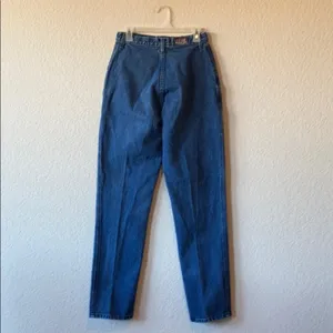 Vintage Ozark high waisted mom straight leg jean balloon leg sz 11/12 80s cabin thumbnail 6