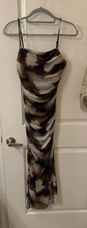 NWT Gianni Bini Mesh Ruched Bodycon Dress thumbnail 1