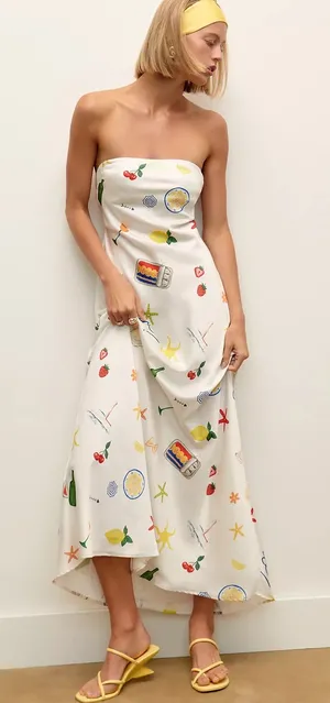 NWOT for love and lemons carla ciao print maxi dress. Size XL thumbnail 1