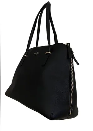 Kate Spade Patterson Drive Large Dome Satchel Black Leather Handbag Purse thumbnail 2