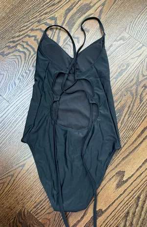 Aerie Black Full Coverage One Piece Swimsuit thumbnail 2