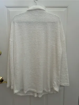 SheIn Cozy White Button-Up Shacket thumbnail 9