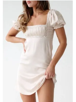 RUMORED Napa Valley Mini Dress In Dove thumbnail 1