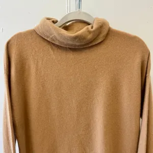 Iris & Ink 100% Cashmere Turtleneck Sweater Camel Tan‎ Women's Large Minimalist thumbnail 3