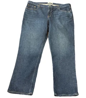 Abercrombie Fitch Womens 18 R 34‎ The 90's Straight Mid Rise Curve Love Jeans thumbnail 1