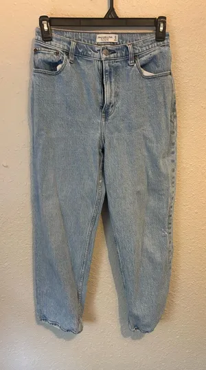 Abercrombie & Fitch Light Blue Boyfriend Jeans thumbnail 1