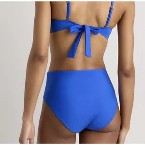 NWT Quince Electric Blue Italian High Rise Bikini Bottoms Size Medium thumbnail 2