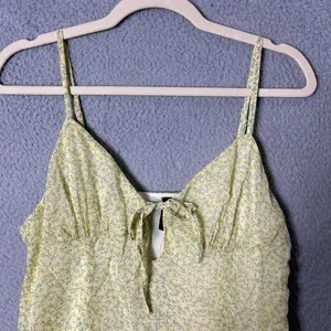H&M Dress Womens 8 Yellow‎ Green A Line Baby Doll Spaghetti Straps Dress NEW thumbnail 4