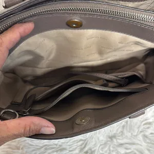 Michael Kors Brown Satchel Saffiano Leather thumbnail 10
