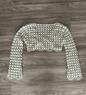 Emory park Crochet Knit Cropped Sweater Cardigan thumbnail 5