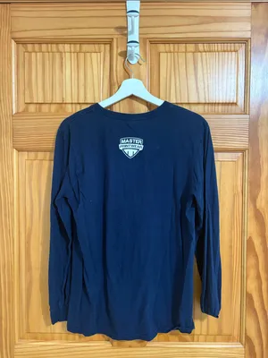 Milwaukee Brewers Baseball Size Medium Navy Blue Long-Sleeve Shirt thumbnail 4