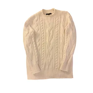 Banana Republic Snow Day Cable Knit Sweater Small Oversized Cream Cotton Wool thumbnail 7