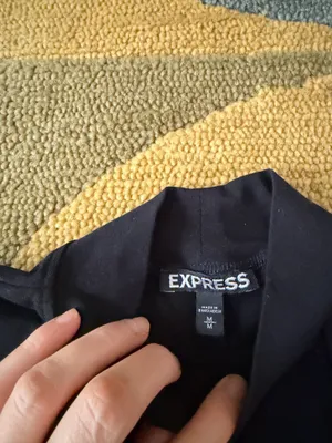 Express Black Sleeveless Skater Dress Cutout Mock Neck Stretchy Material Medium thumbnail 3