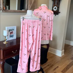 Pet Face Pink Pajama Top Pants Set Women’s Small thumbnail 9