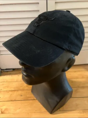 NBA Chicago Bulls All Black Logo Hat 47 Brand thumbnail 2
