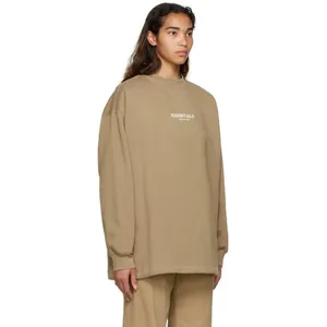 Womens FEAR OF GOD ESSENTIALS Tan Cotton Sweatshirt Size: XL NWT thumbnail 2